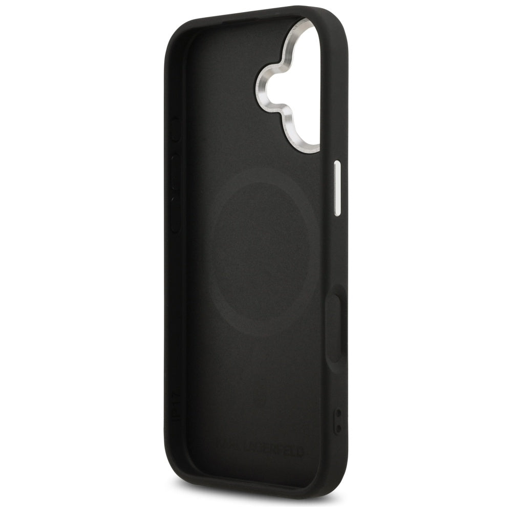 Capa MagSafe para Apple iPhone 17, Karl Lagerfeld, Karl Pin, Preta