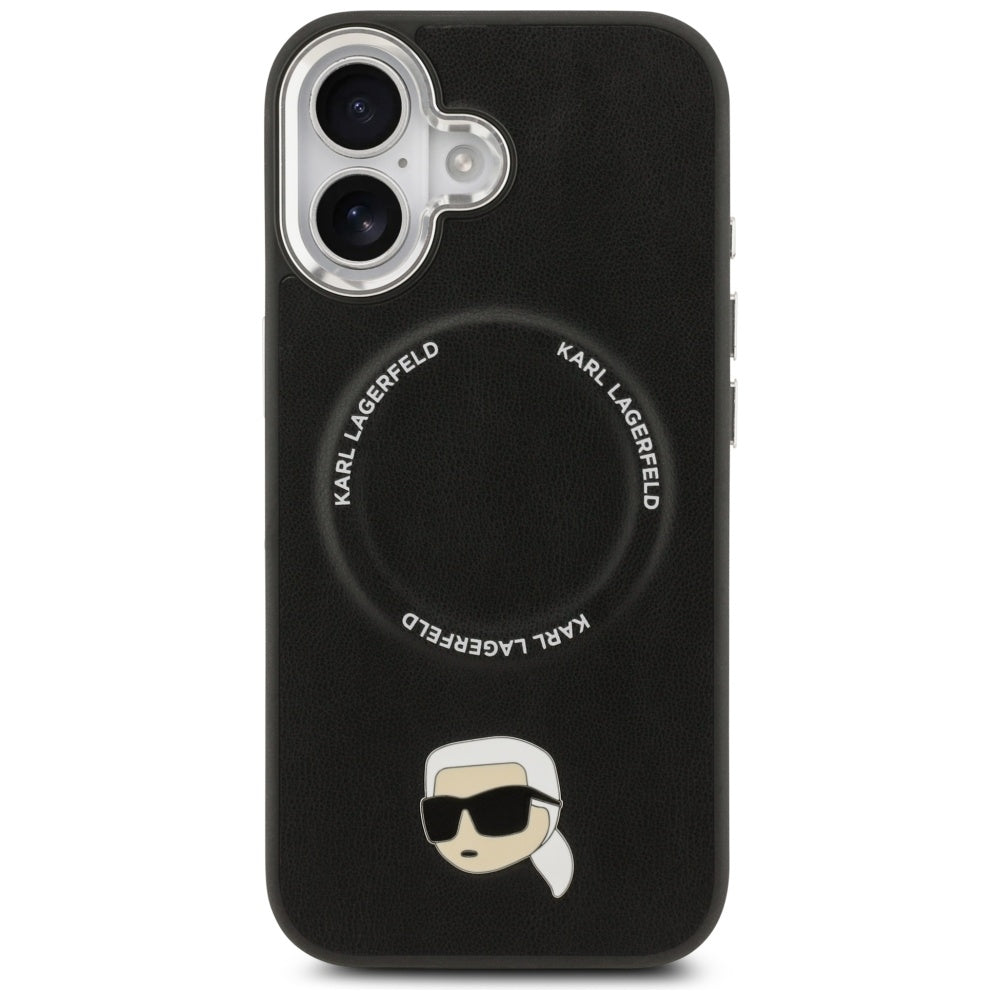 Capa MagSafe para Apple iPhone 17, Karl Lagerfeld, Karl Pin, Preta