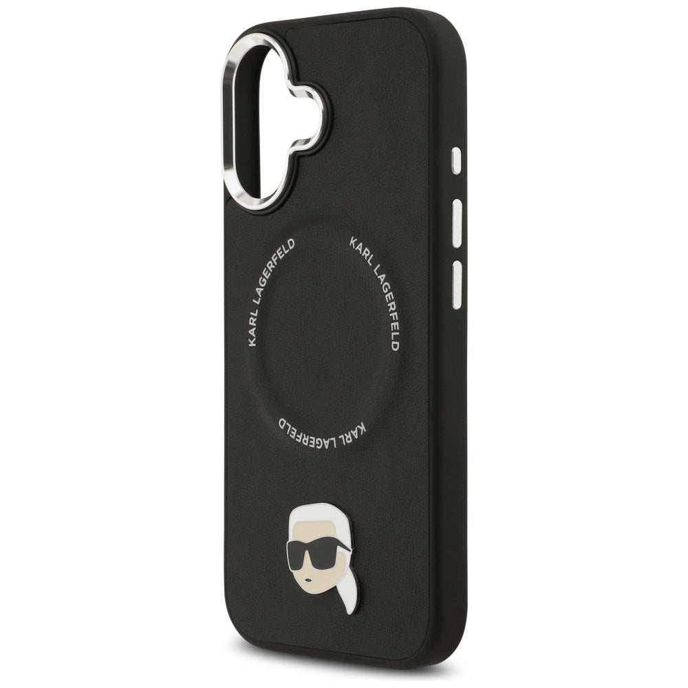 Capa MagSafe para Apple iPhone 17, Karl Lagerfeld, Karl Pin, Preta