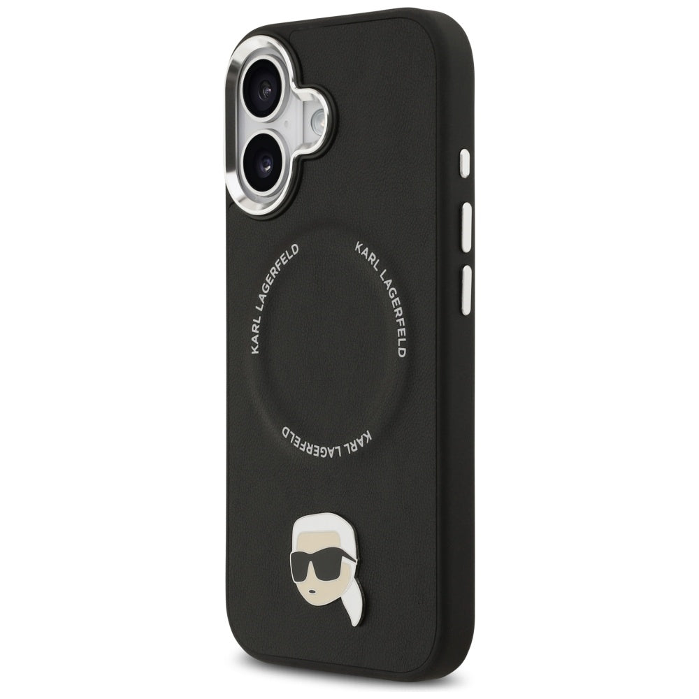 Capa MagSafe para Apple iPhone 17, Karl Lagerfeld, Karl Pin, Preta