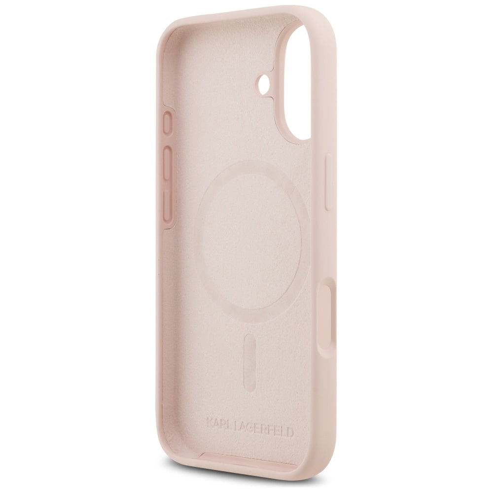 Capa MagSafe para Apple iPhone 17, Karl Lagerfeld, Ring Karl & Choupette, Rosa