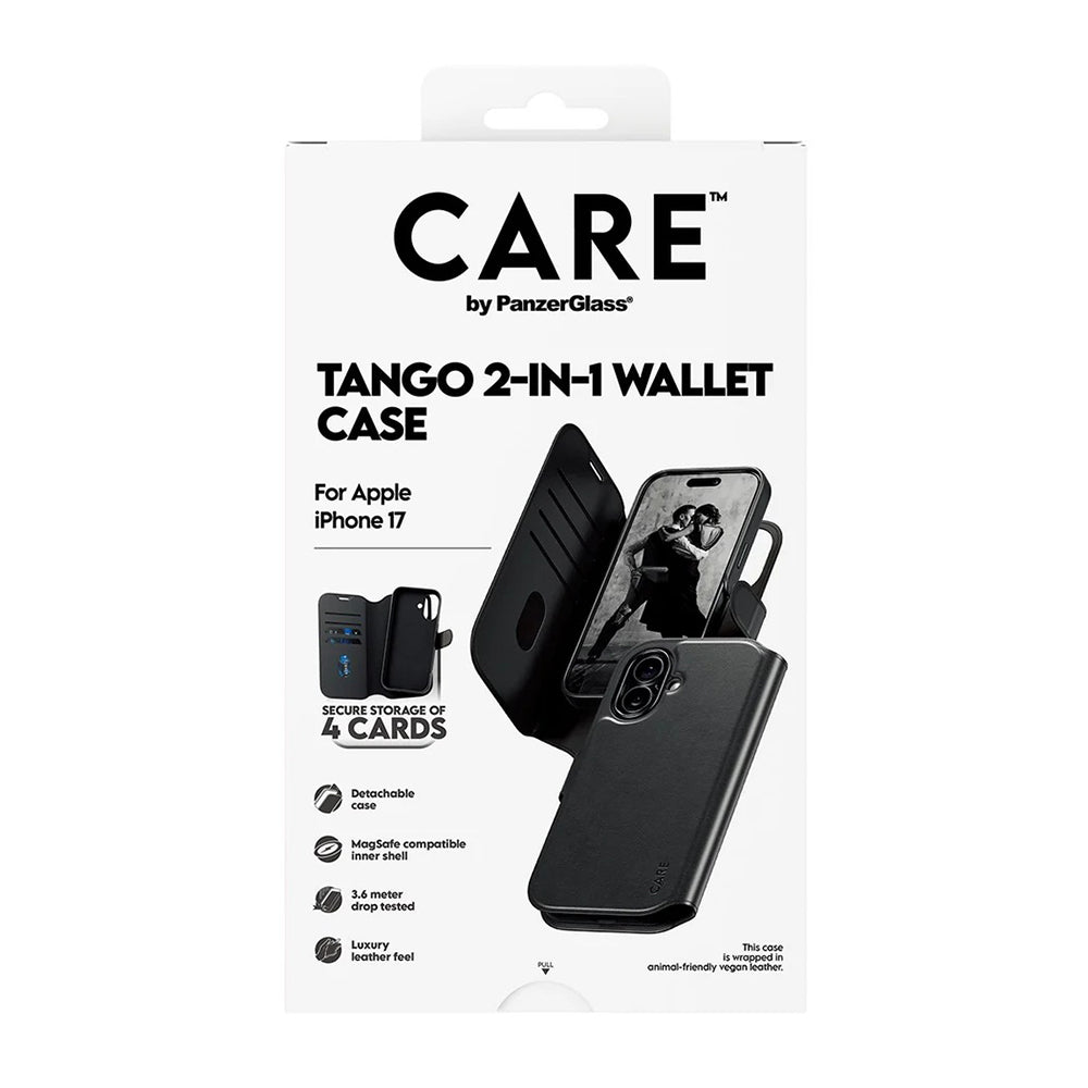 Capa MagSafe para Apple iPhone 17, PanzerGlass, Care Feature Tango Two-in-One, Preta