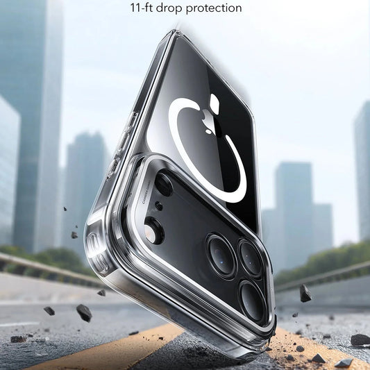 Capa MagSafe para Apple iPhone 17 Pro, ESR, Classic Hybrid Kickstand, Transparente