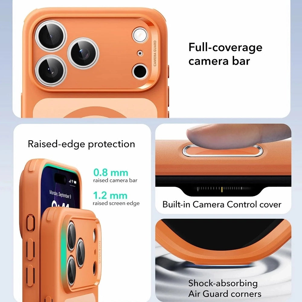 Capa MagSafe para Apple iPhone 17 Pro, ESR, Classic Hybrid, Laranja Acetinada
