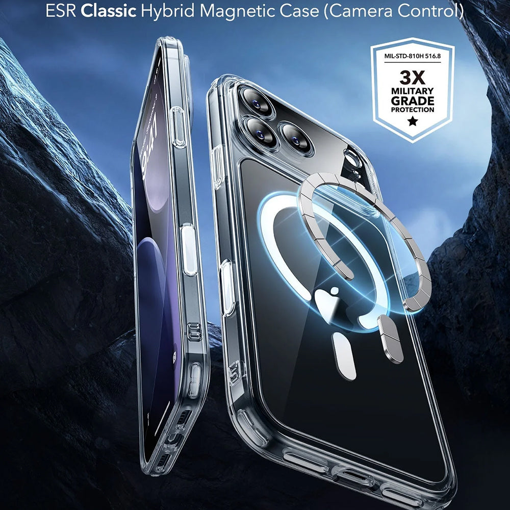 Capa MagSafe para Apple iPhone 17 Pro, ESR, Classic Hybrid, Transparente