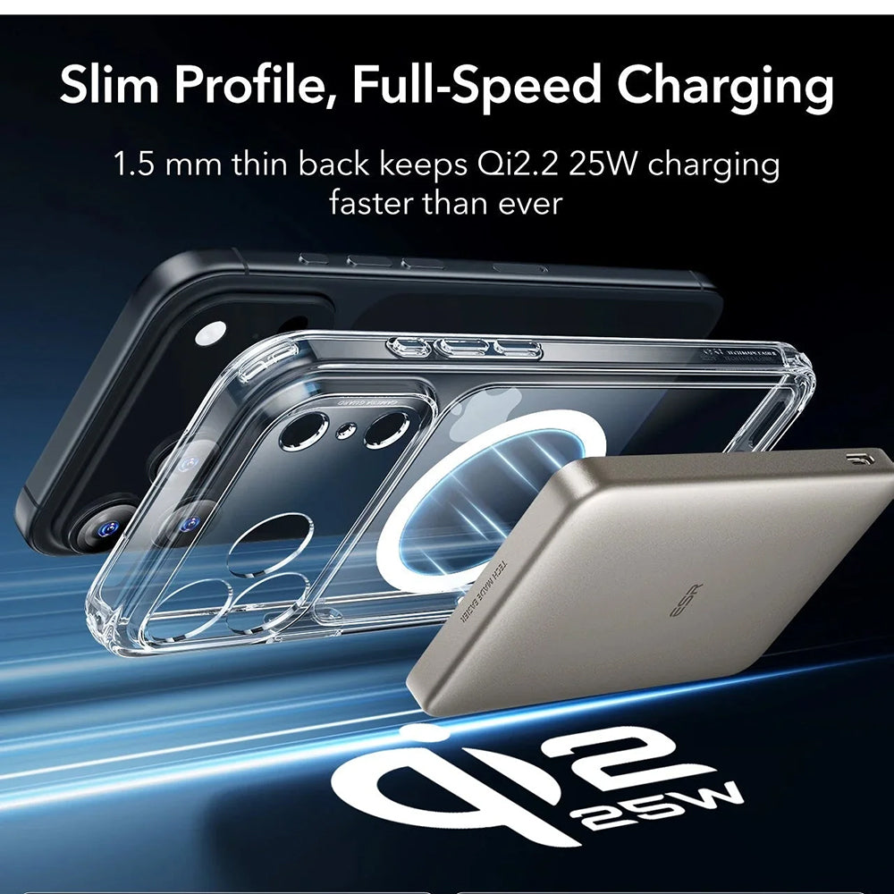 Capa MagSafe para Apple iPhone 17 Pro, ESR, Classic Hybrid, Transparente