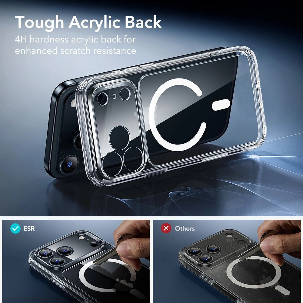 Capa MagSafe para Apple iPhone 17 Pro, ESR, Classic Hybrid com Protetor de Tela, Transparente
