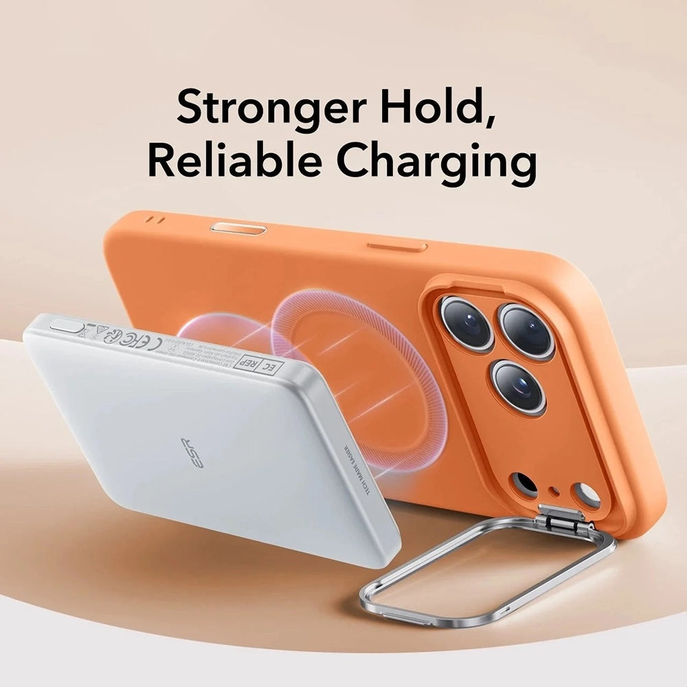 Capa MagSafe para Apple iPhone 17 Pro, ESR, Cloud Soft Kickstand, Laranja