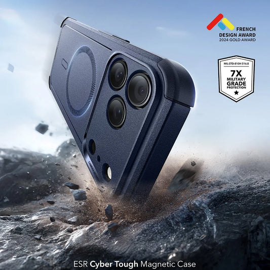 Capa MagSafe para Apple iPhone 17 Pro, ESR, Cyber, Azul