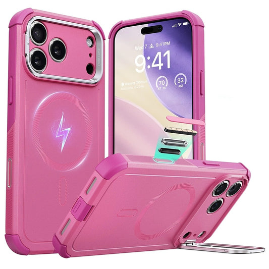 Capa MagSafe para Apple iPhone 17 Pro, ESR, Cyber Armor Kickstand, Rosa