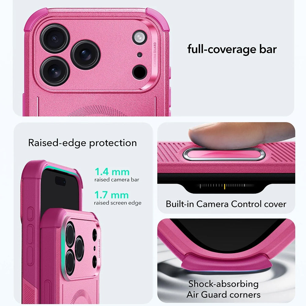 Capa MagSafe para Apple iPhone 17 Pro, ESR, Cyber, Rosa