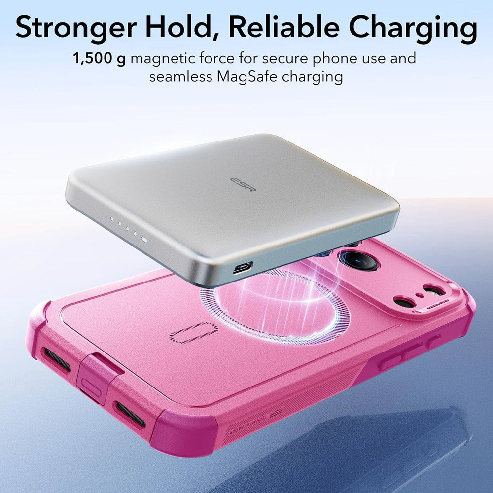 Capa MagSafe para Apple iPhone 17 Pro, ESR, Cyber, Rosa