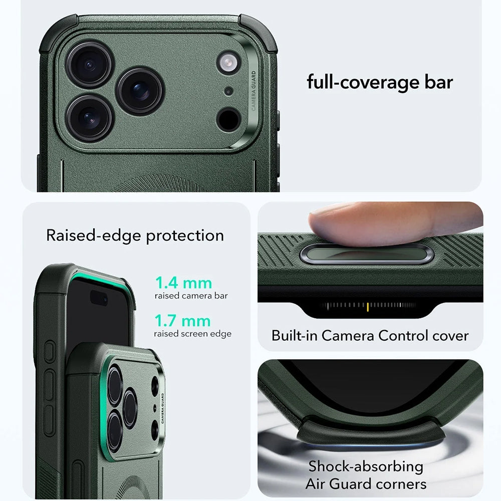 Capa MagSafe para Apple iPhone 17 Pro, ESR, Cyber, Verde