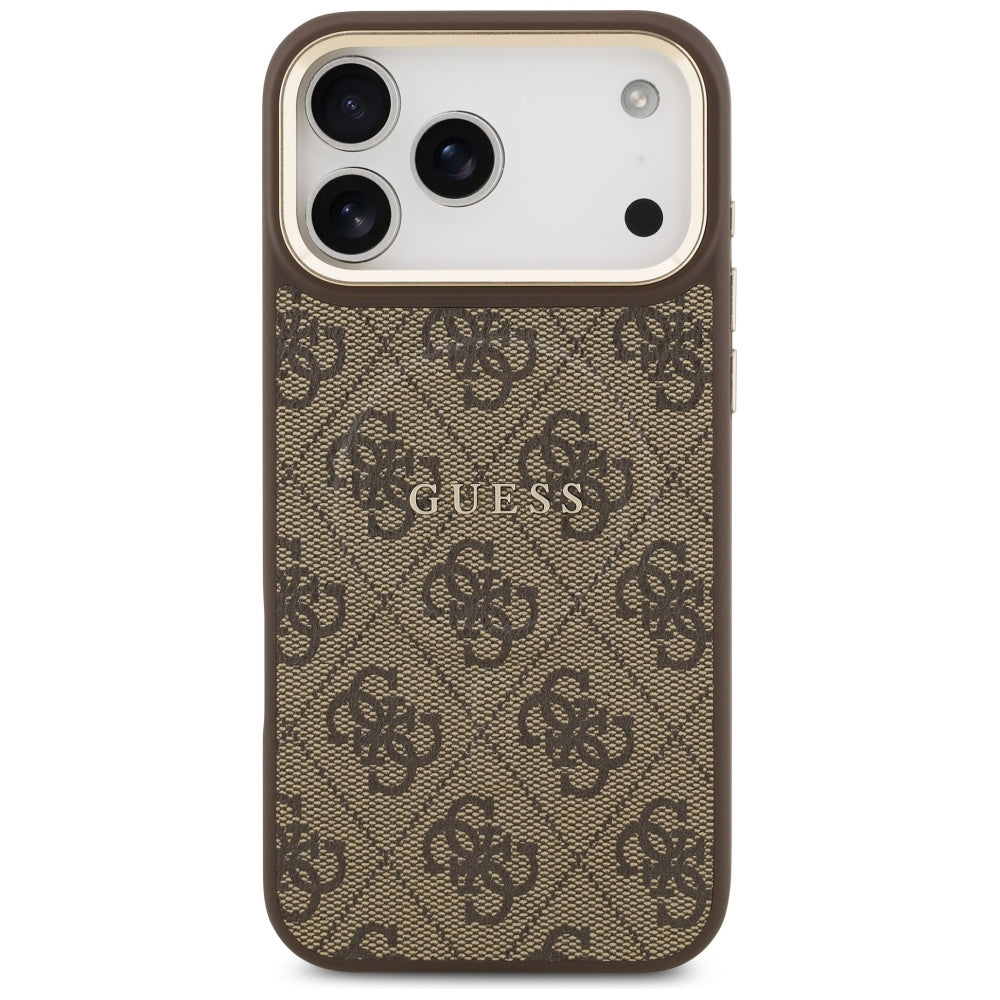 Capa MagSafe para Apple iPhone 17 Pro, Guess, 4G Classic, Castanho