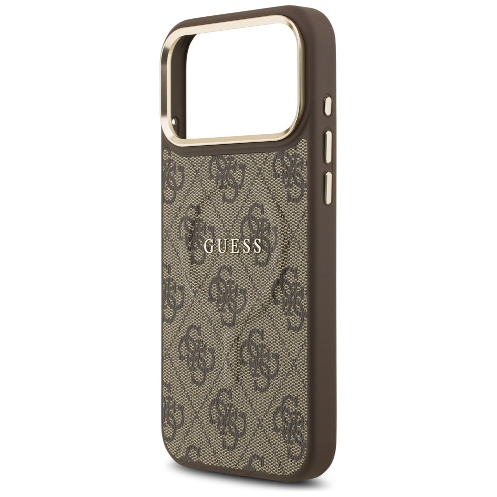 Capa MagSafe para Apple iPhone 17 Pro, Guess, 4G Classic, Castanho