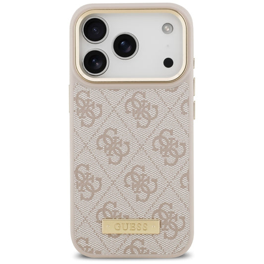 Capa MagSafe para Apple iPhone 17 Pro, Guess, 4G Logo Plate, Rosa