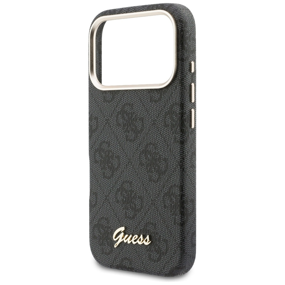 Capa MagSafe para Apple iPhone 17 Pro, Guess, 4G Script Logo, Preta