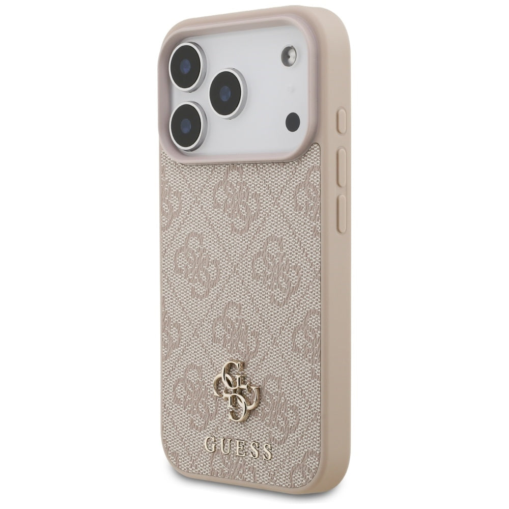 Capa MagSafe para Apple iPhone 17 Pro, Guess, 4G Small and Classic Logo, Rosa
