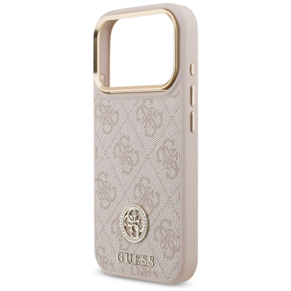 MagSafe Case for Apple iPhone 17 Pro, Guess, 4G Strass Logo, Pink