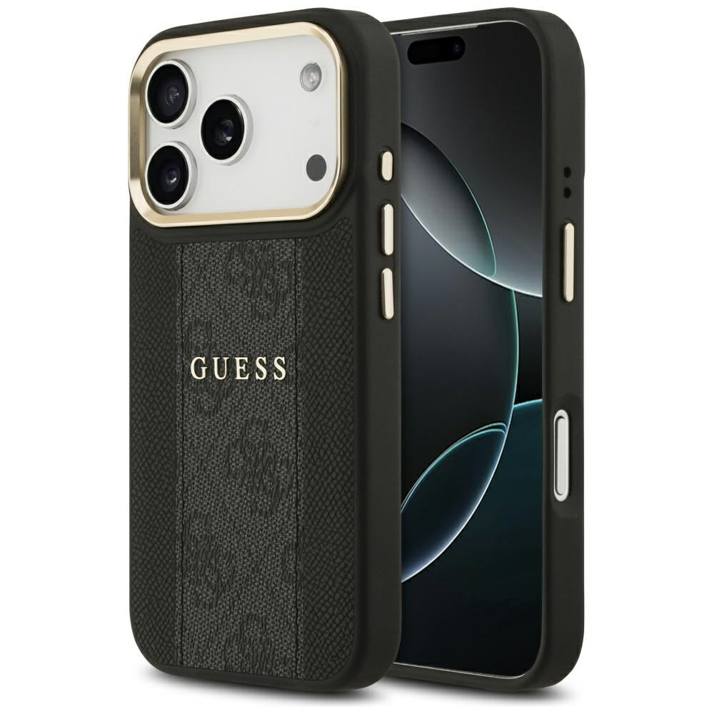 Capa MagSafe para Apple iPhone 17 Pro, Guess, 4G Stripe, Preta