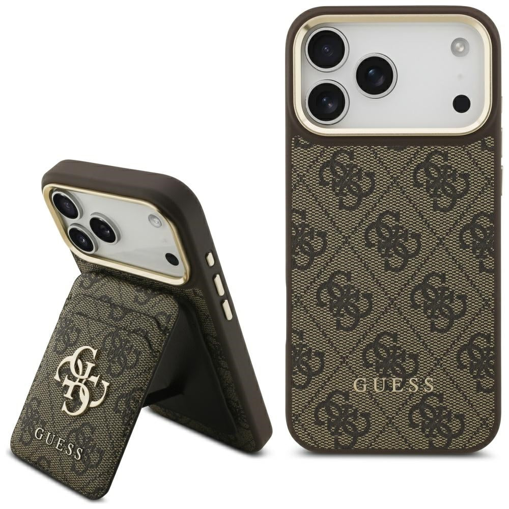 Capa MagSafe para Apple iPhone 17 Pro, Guess, Cardslot 4G, Marrom
