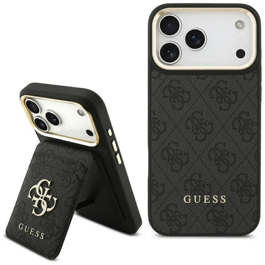 Capa MagSafe para Apple iPhone 17 Pro, Guess, Cardslot 4G, Preta