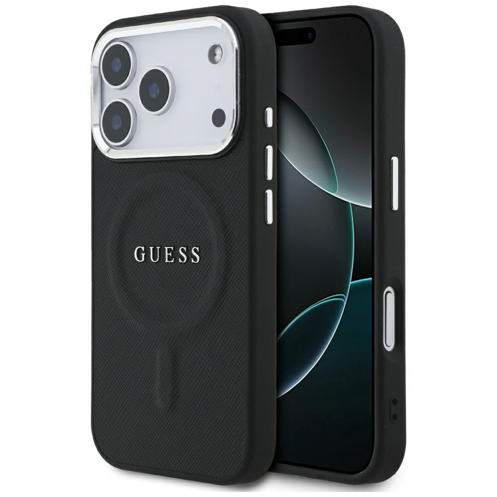 Capa MagSafe para Apple iPhone 17 Pro, Guess, Classic Logo, Preta