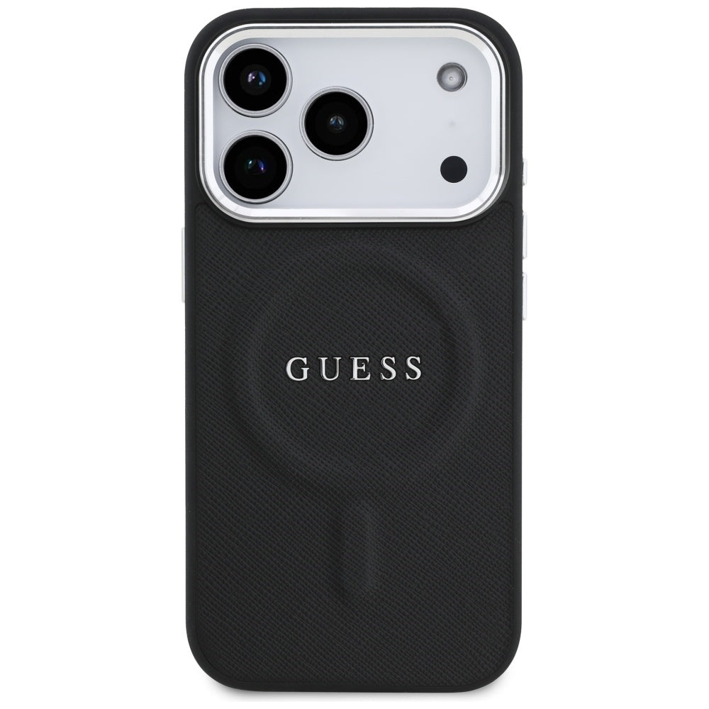 Capa MagSafe para Apple iPhone 17 Pro, Guess, Classic Logo, Preta