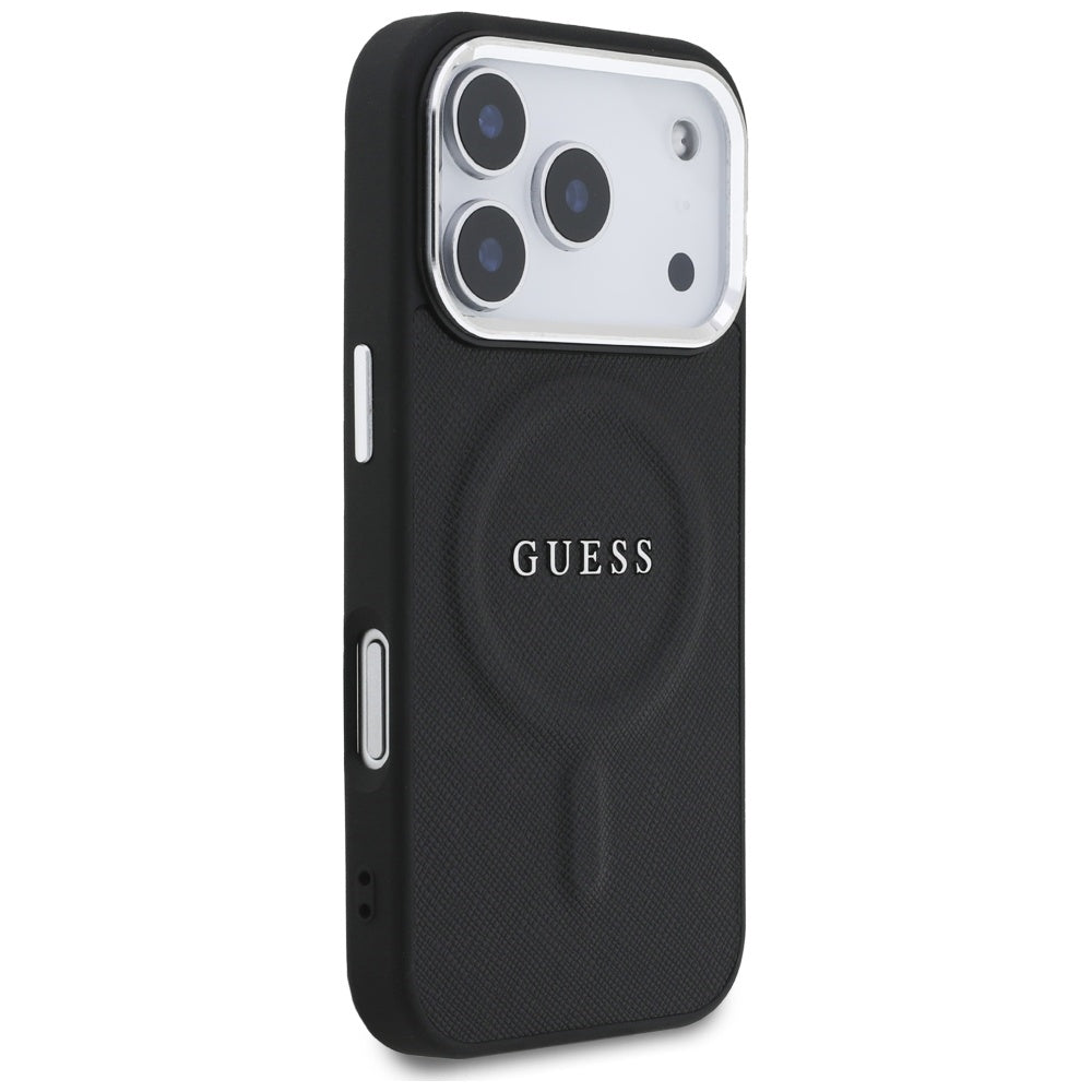 Capa MagSafe para Apple iPhone 17 Pro, Guess, Classic Logo, Preta