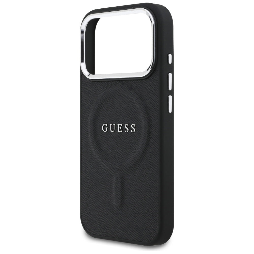 Capa MagSafe para Apple iPhone 17 Pro, Guess, Classic Logo, Preta