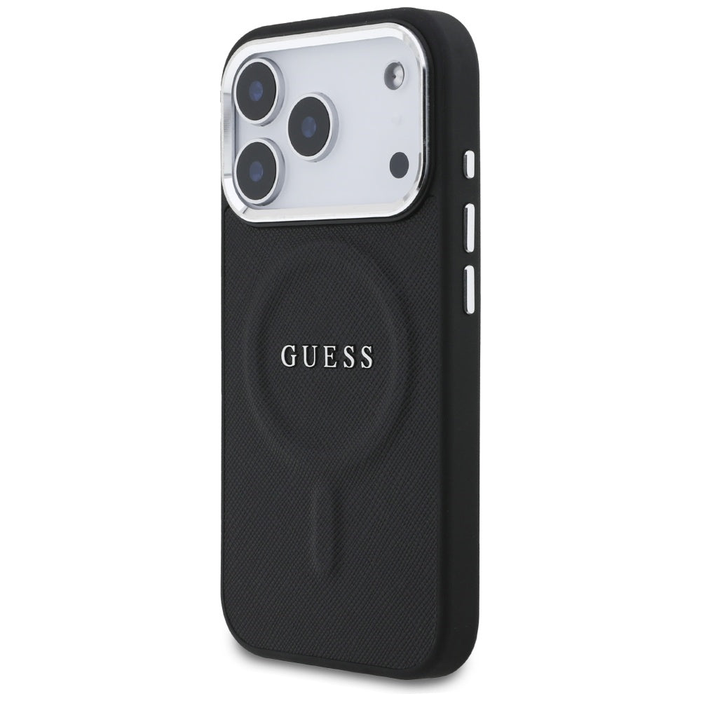 Capa MagSafe para Apple iPhone 17 Pro, Guess, Classic Logo, Preta