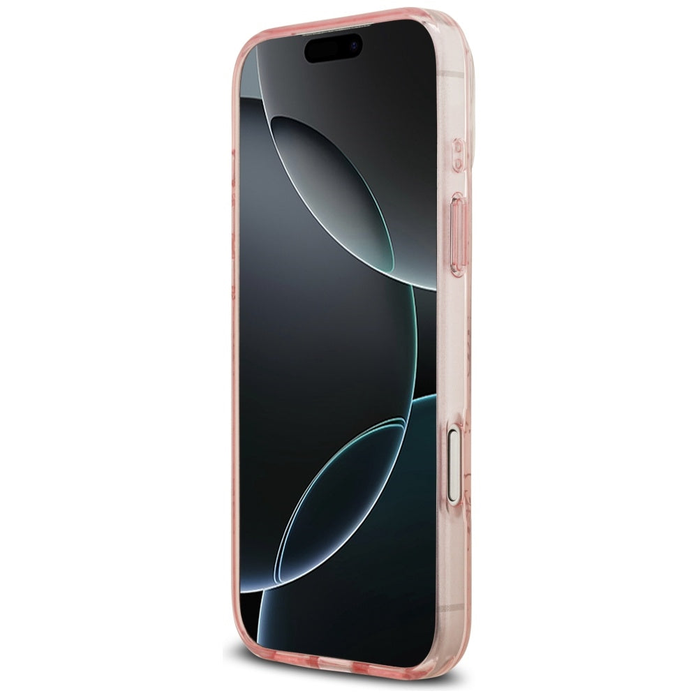 Capa MagSafe para Apple iPhone 17 Pro, Guess, IML 4G Background, Rosa