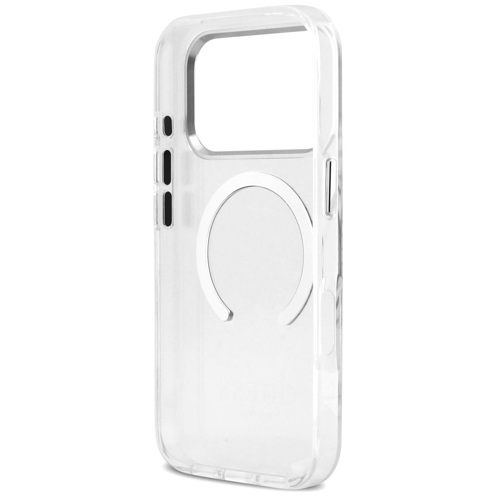 Capa MagSafe para Apple iPhone 17 Pro, Guess, Metal Outline, Prateada