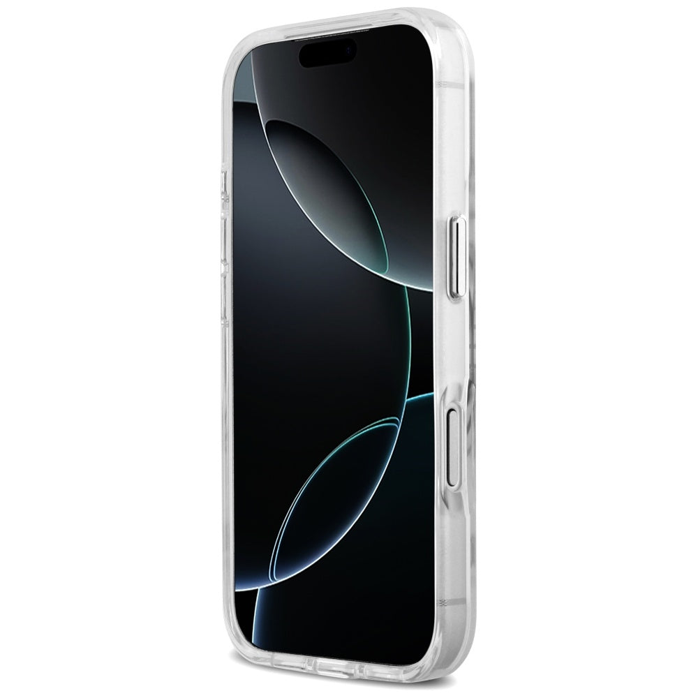 Capa MagSafe para Apple iPhone 17 Pro, Guess, Metal Outline, Prateada