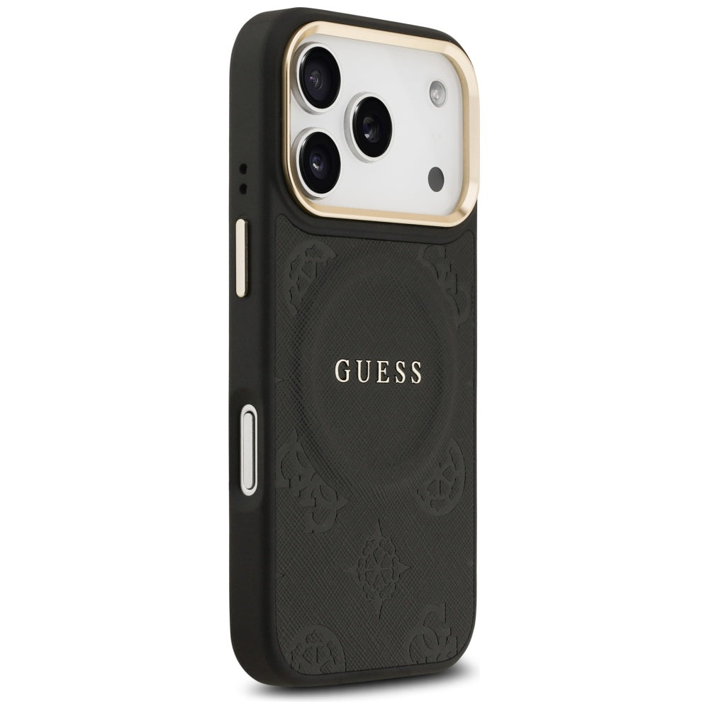 Capa MagSafe para Apple iPhone 17 Pro, Guess, Peony Hot Stamp, Preta