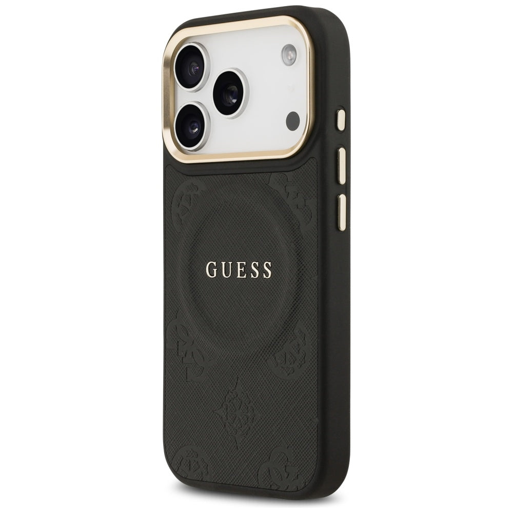 Capa MagSafe para Apple iPhone 17 Pro, Guess, Peony Hot Stamp, Preta