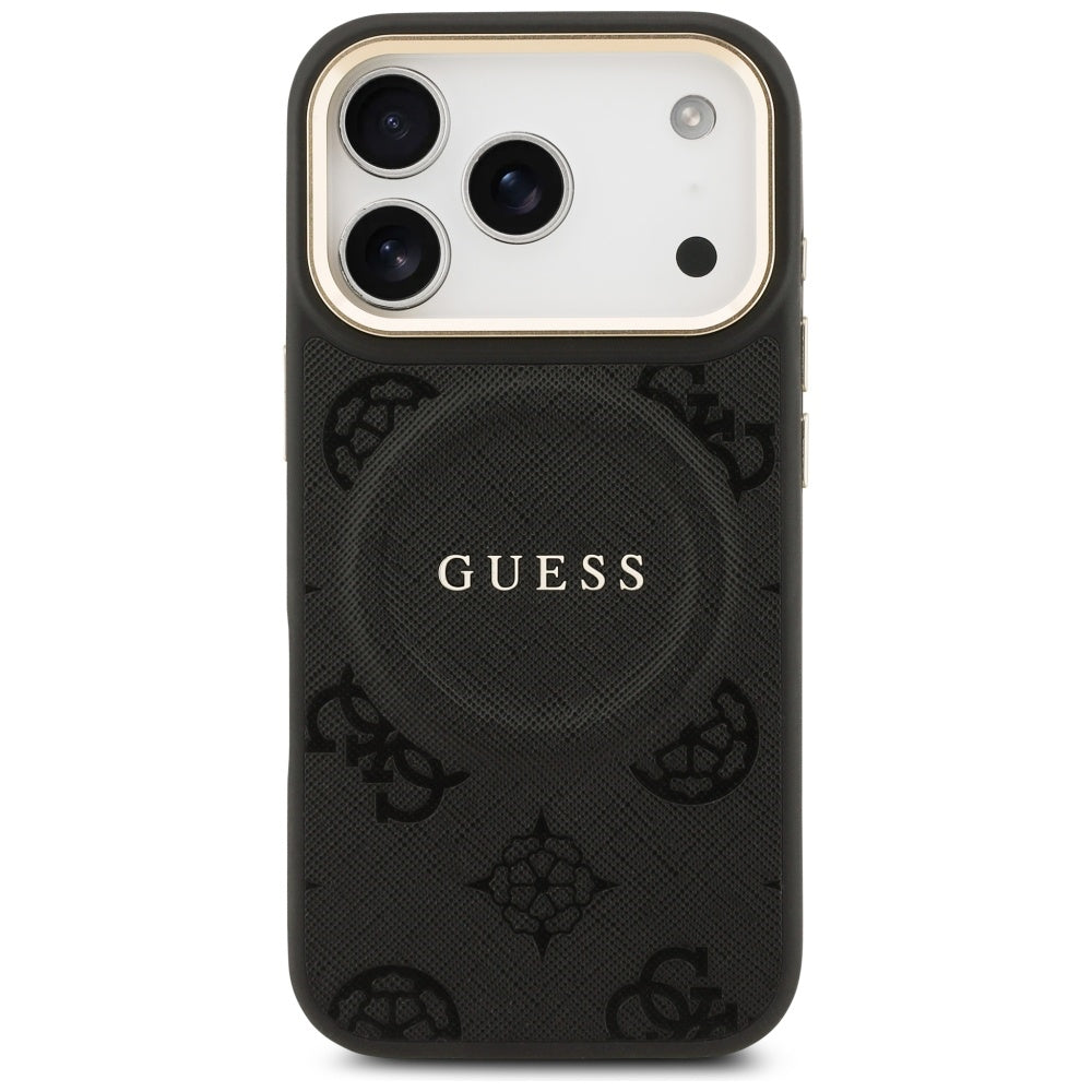 Capa MagSafe para Apple iPhone 17 Pro, Guess, Peony Hot Stamp, Preta
