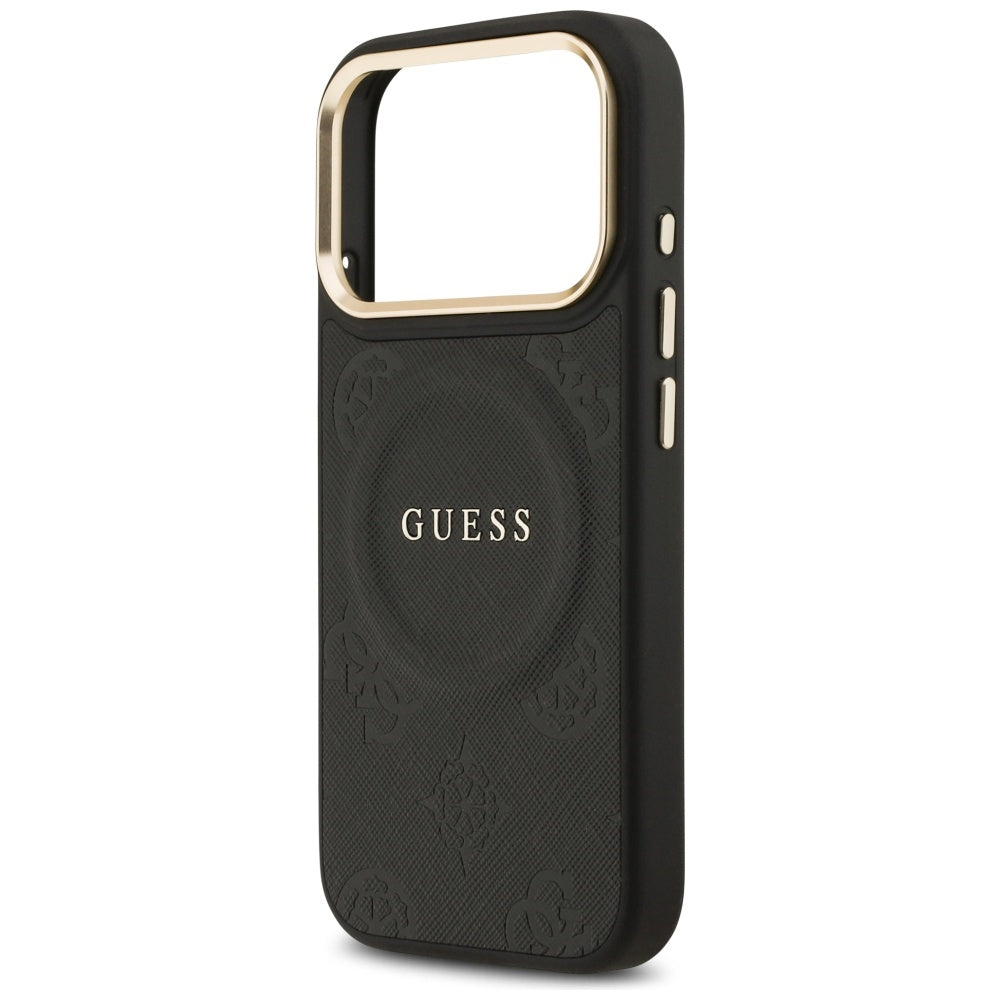 Capa MagSafe para Apple iPhone 17 Pro, Guess, Peony Hot Stamp, Preta