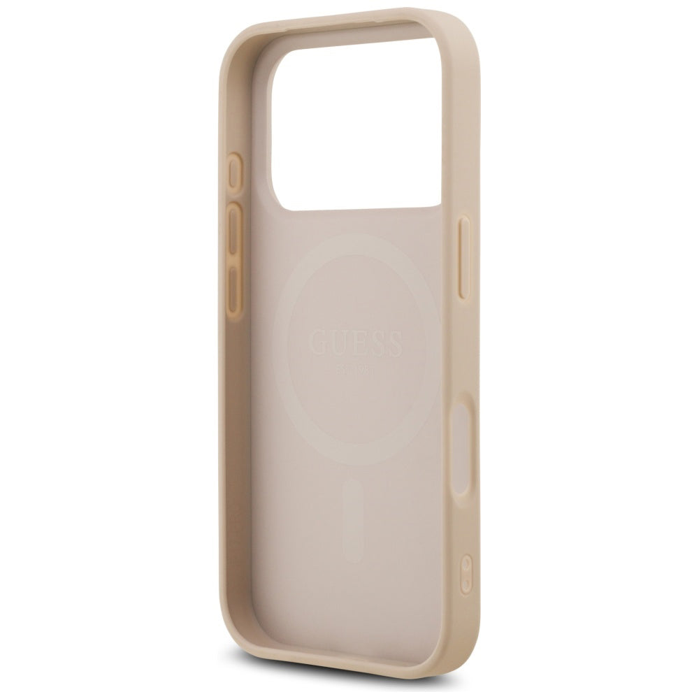Capa MagSafe para Apple iPhone 17 Pro, Guess, Saffiano Classic Logo, Rosa