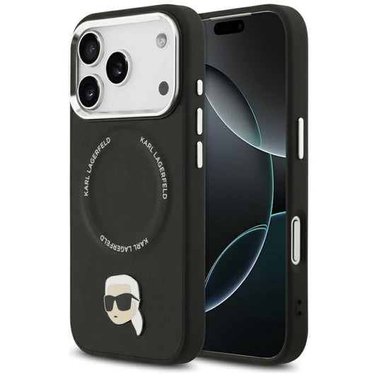 Capa MagSafe para Apple iPhone 17 Pro, Karl Lagerfeld, Karl Pin, Preta