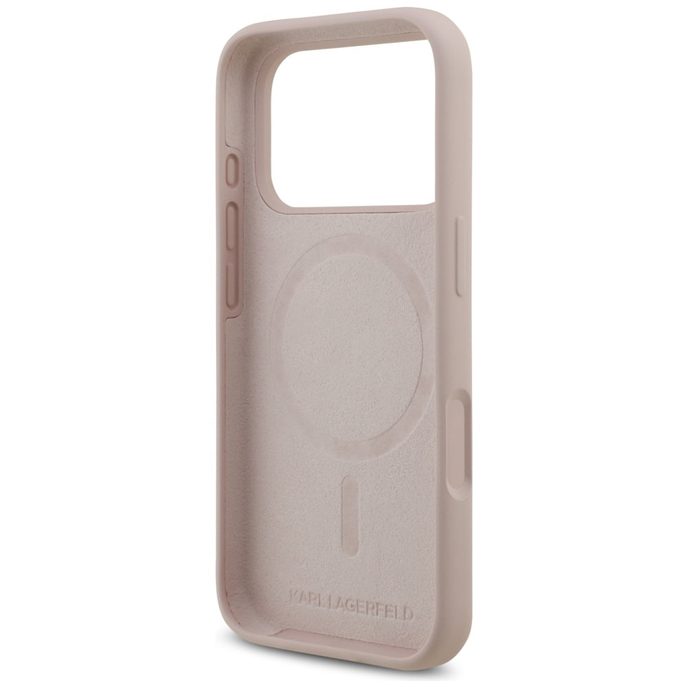 Capa MagSafe para Apple iPhone 17 Pro, Karl Lagerfeld, Ring Karl & Choupette, Rosa