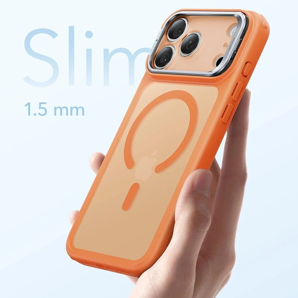 Capa MagSafe para Apple iPhone 17 Pro Max, ESR, Classic Hybrid Kickstand, Laranja Acetinado