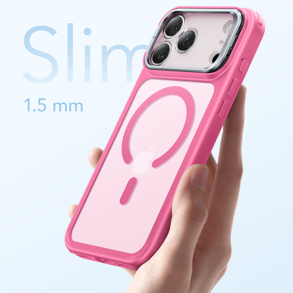 Capa MagSafe para Apple iPhone 17 Pro Max, ESR, Classic Hybrid Kickstand, Rosa Acetinado