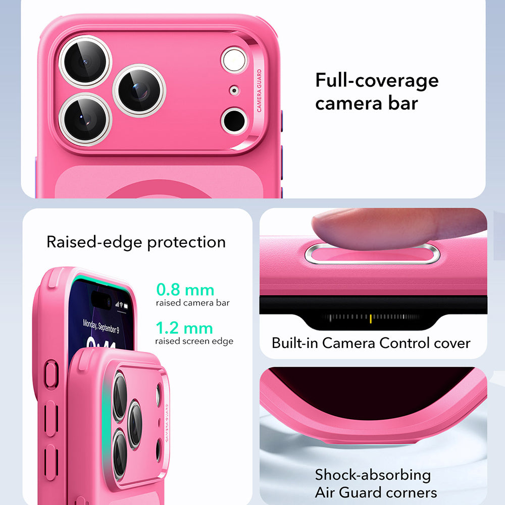 Capa MagSafe para Apple iPhone 17 Pro Max, ESR, Classic Hybrid, Rosa Acetinado