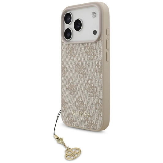 Capa MagSafe para Apple iPhone 17 Pro Max, Guess, 4G Charm Cradle, Rosa