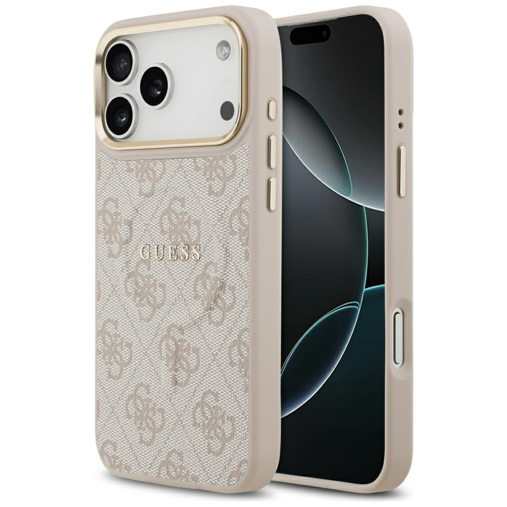 Capa MagSafe para Apple iPhone 17 Pro Max, Guess, 4G Classic, Rosa