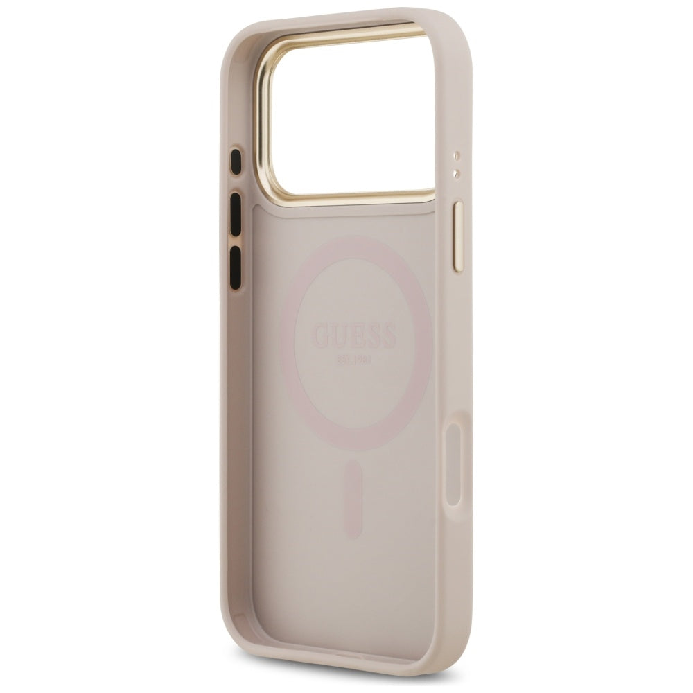 Capa MagSafe para Apple iPhone 17 Pro Max, Guess, 4G Classic, Rosa