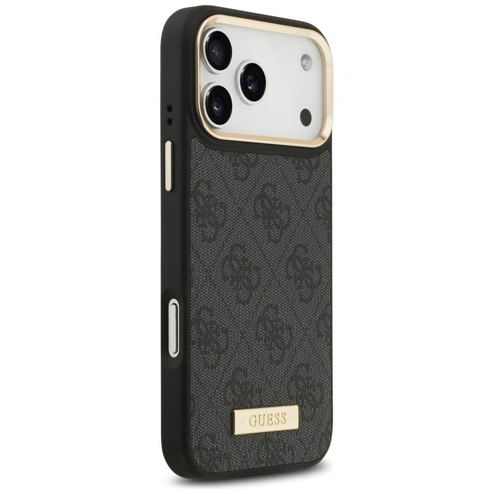 Capa MagSafe para Apple iPhone 17 Pro Max, Guess, 4G Logo Plate, Preta