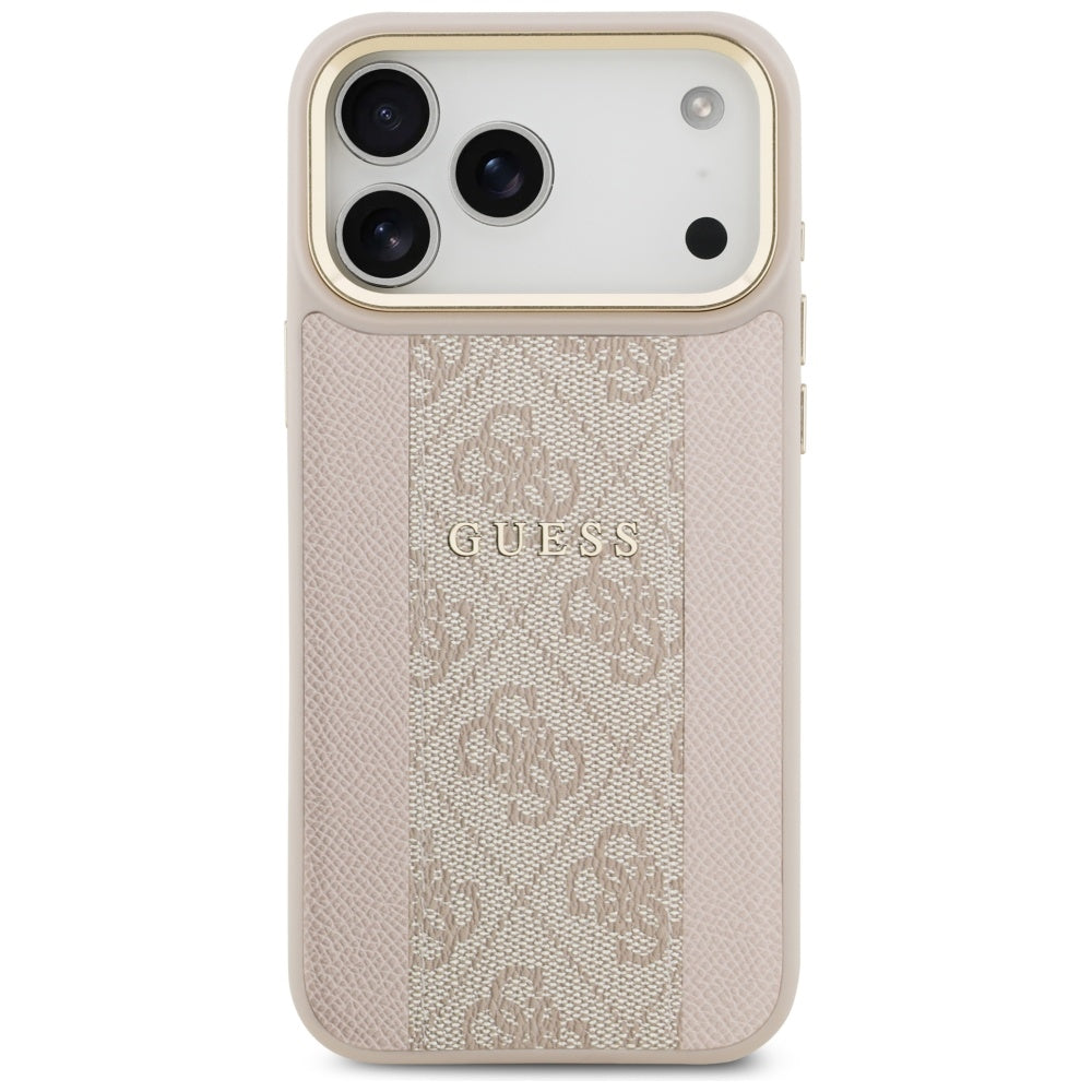 Capa MagSafe para Apple iPhone 17 Pro Max, Guess, 4G Stripe, Rosa