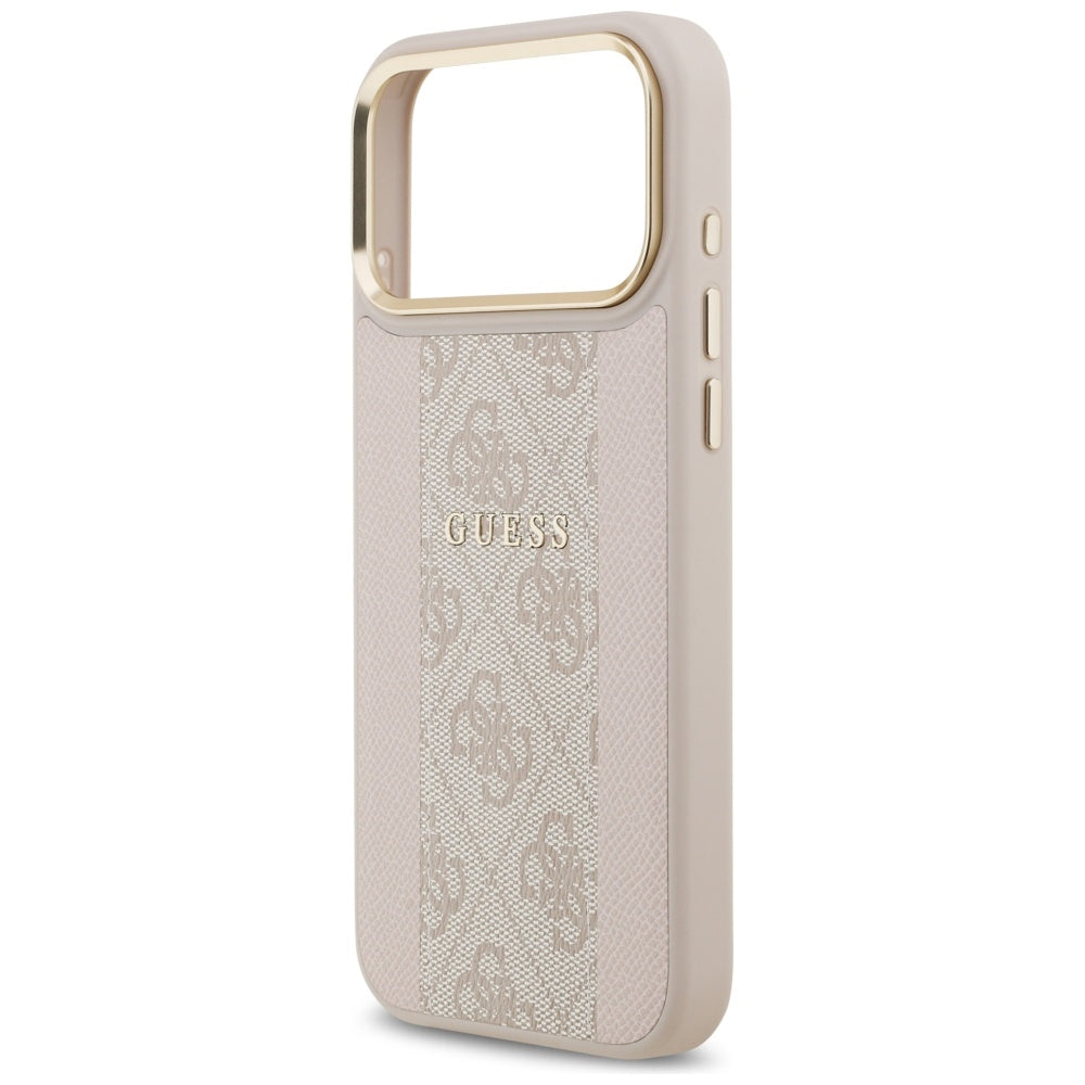 Capa MagSafe para Apple iPhone 17 Pro Max, Guess, 4G Stripe, Rosa